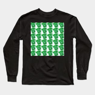 Green vintage telephone print Long Sleeve T-Shirt